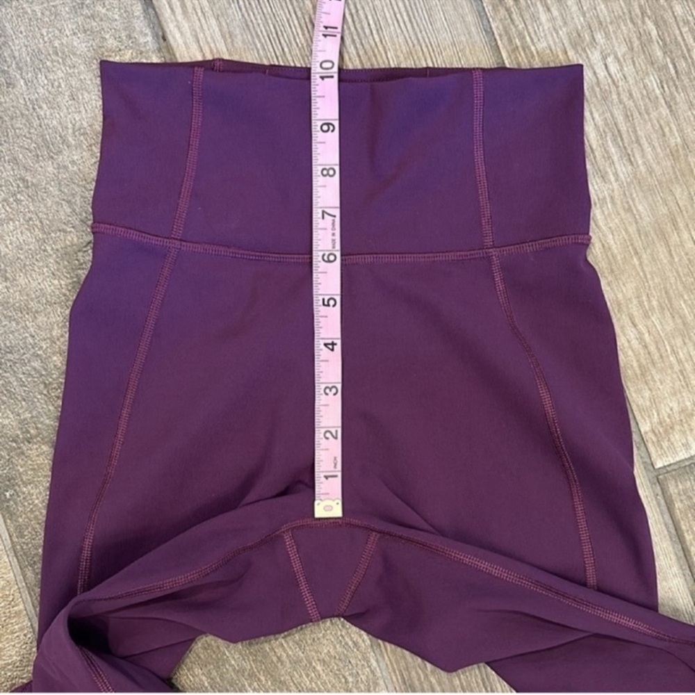 Lululemon Hot Like Agni Pant Darkest Magenta Purple Mesh Leggings Size 4 - Picture 12 of 15
